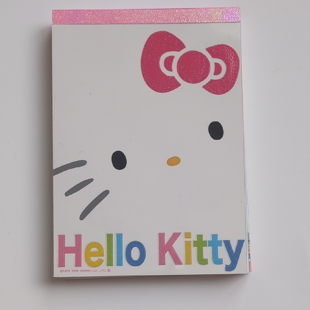 Vintage Hello Kitty Notepad with multiple different page devices Made in Japan